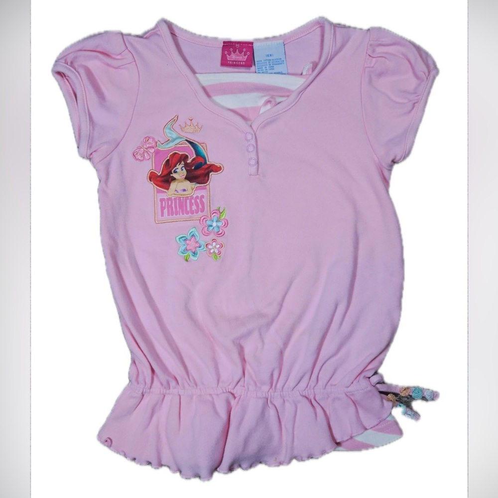 Y2K Disney Princess Ariel The Little Mermaid Cinched Top Size 6x